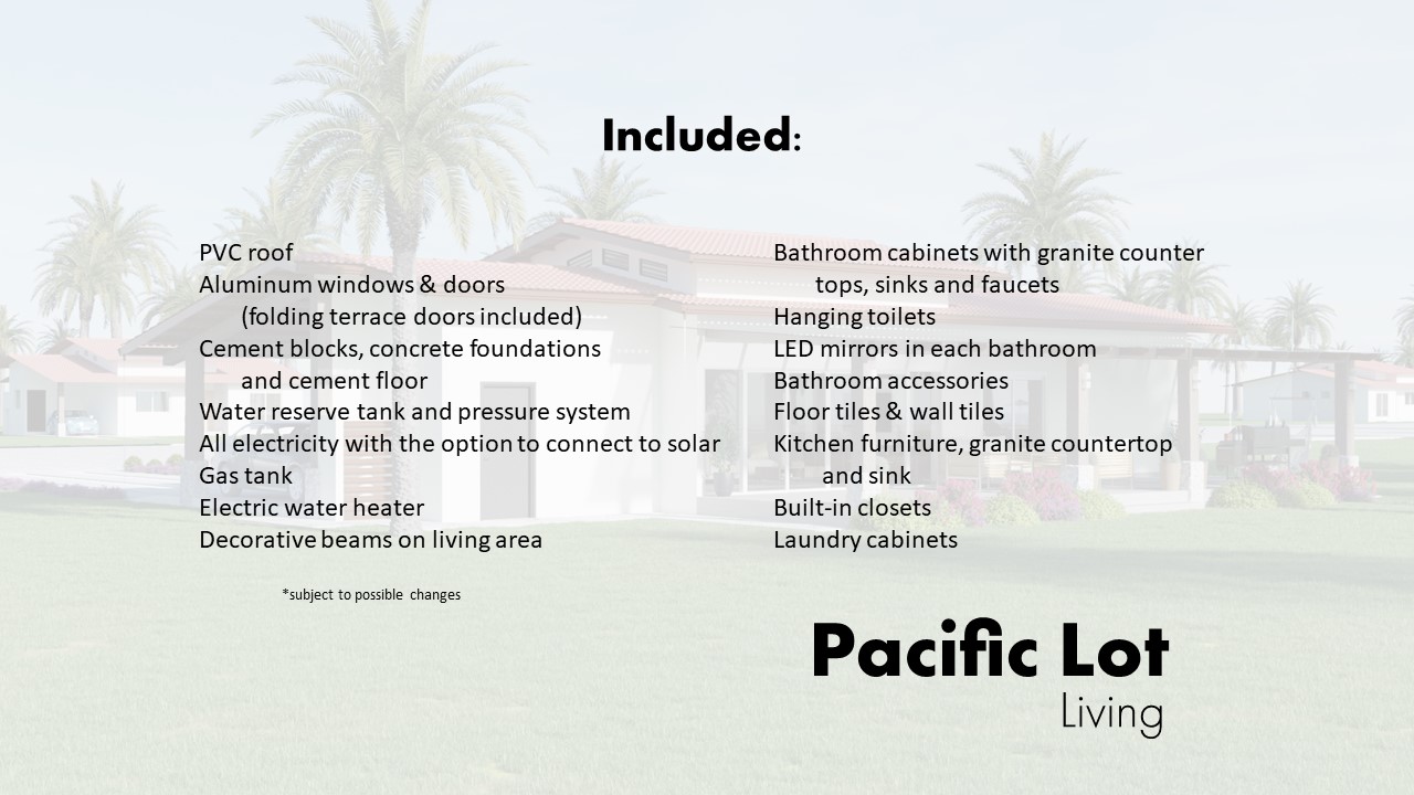 Villa Pacifica Specifications